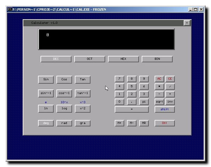 Graphical Scientific Calculator written in C programming language