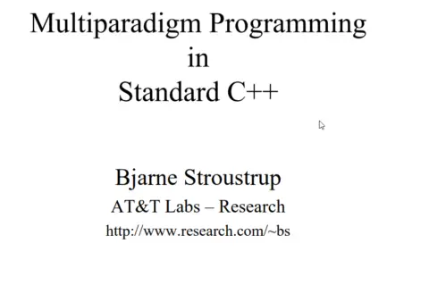 Multiparadigm Programming in Standard C++