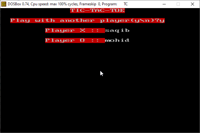 Enhanced Tic Tac Toe Game - Player Selection