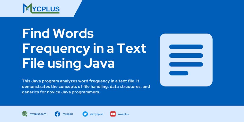 Find Words Frequency in a Text File using Java