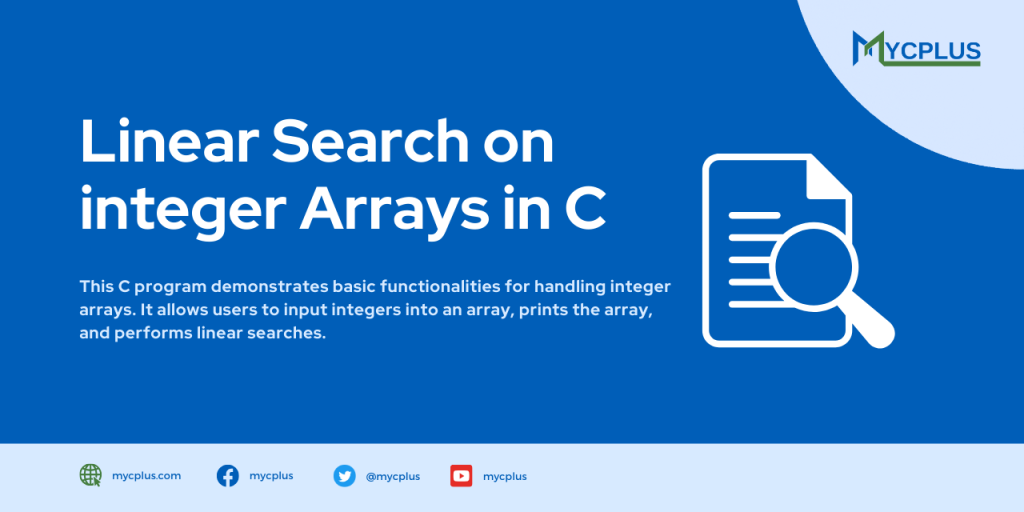 Linear Search on integer Arrays in C