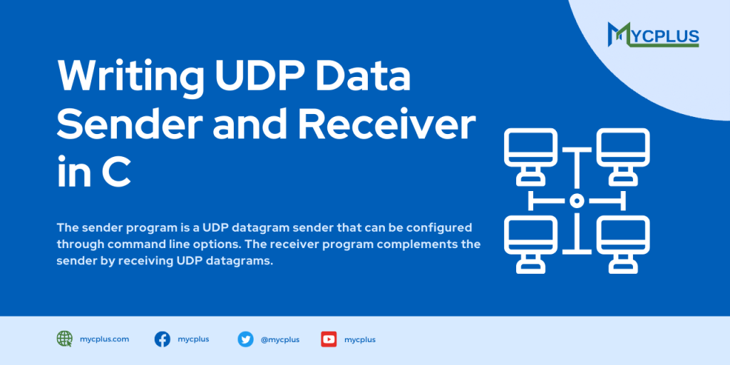 UDP Data Sender and Receiver in C