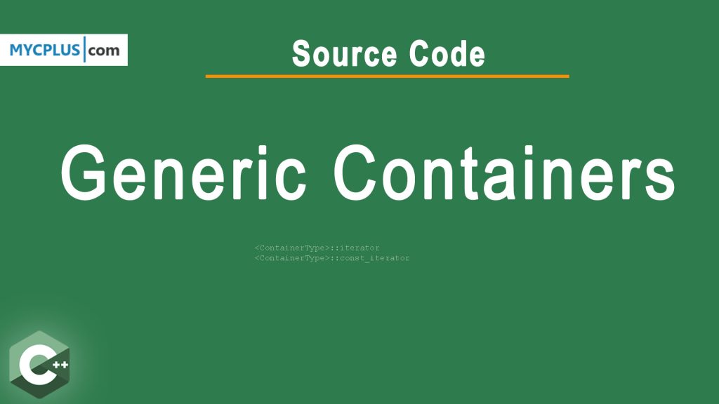 Source Code: The Standard C++ Library: Generic containers