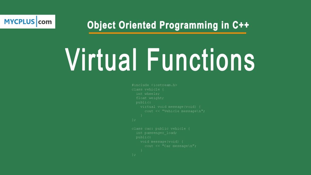 C++ virtual functions