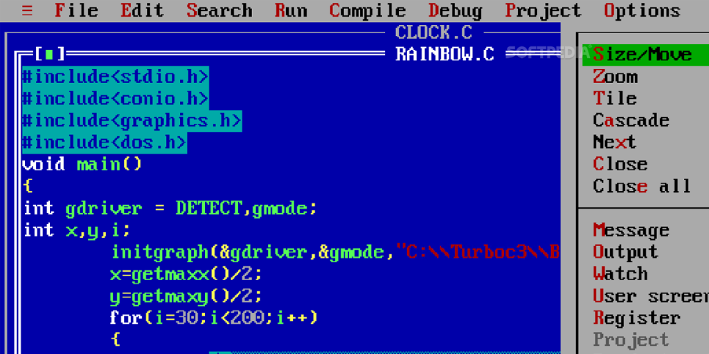 Turbo C Compiler Interface