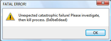 Error Message - Fatal Error