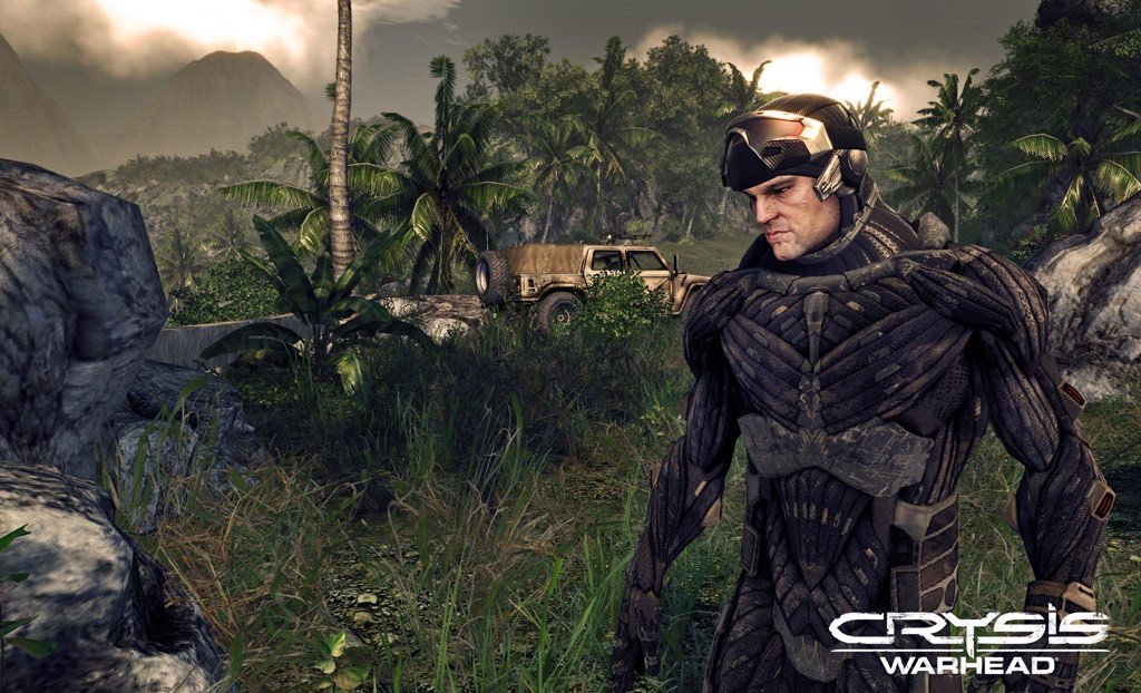 Crysis (2007) running on CryEngine 2, showing its real-time day-night lighting and dense jungle vegetation