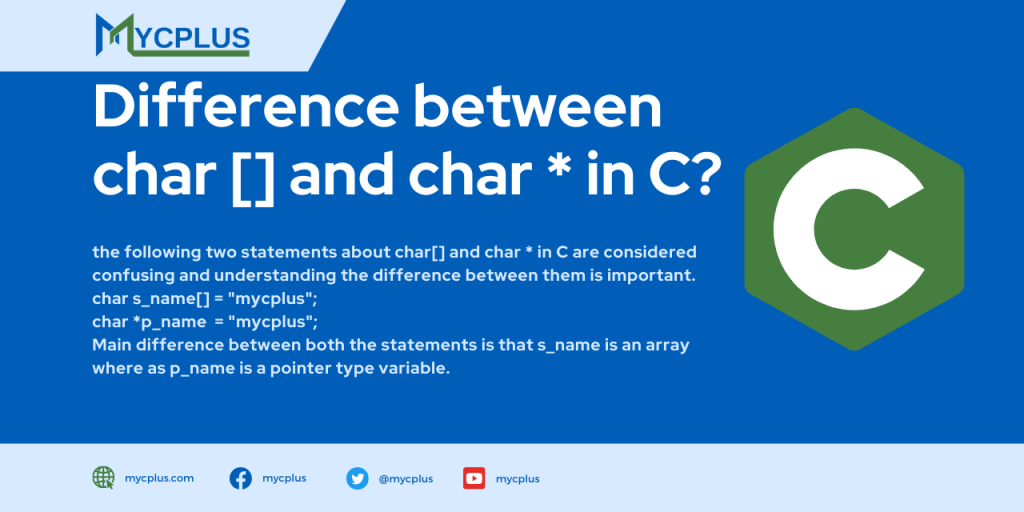 char array and char pointer in C
