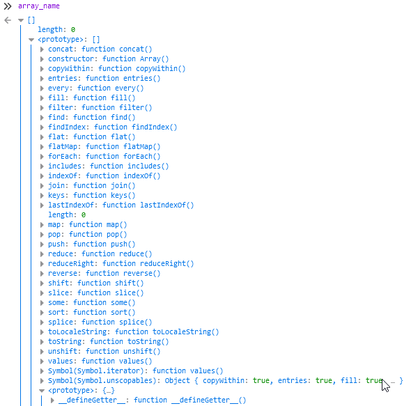 JavaScript Object Array Declaration using [] brackets